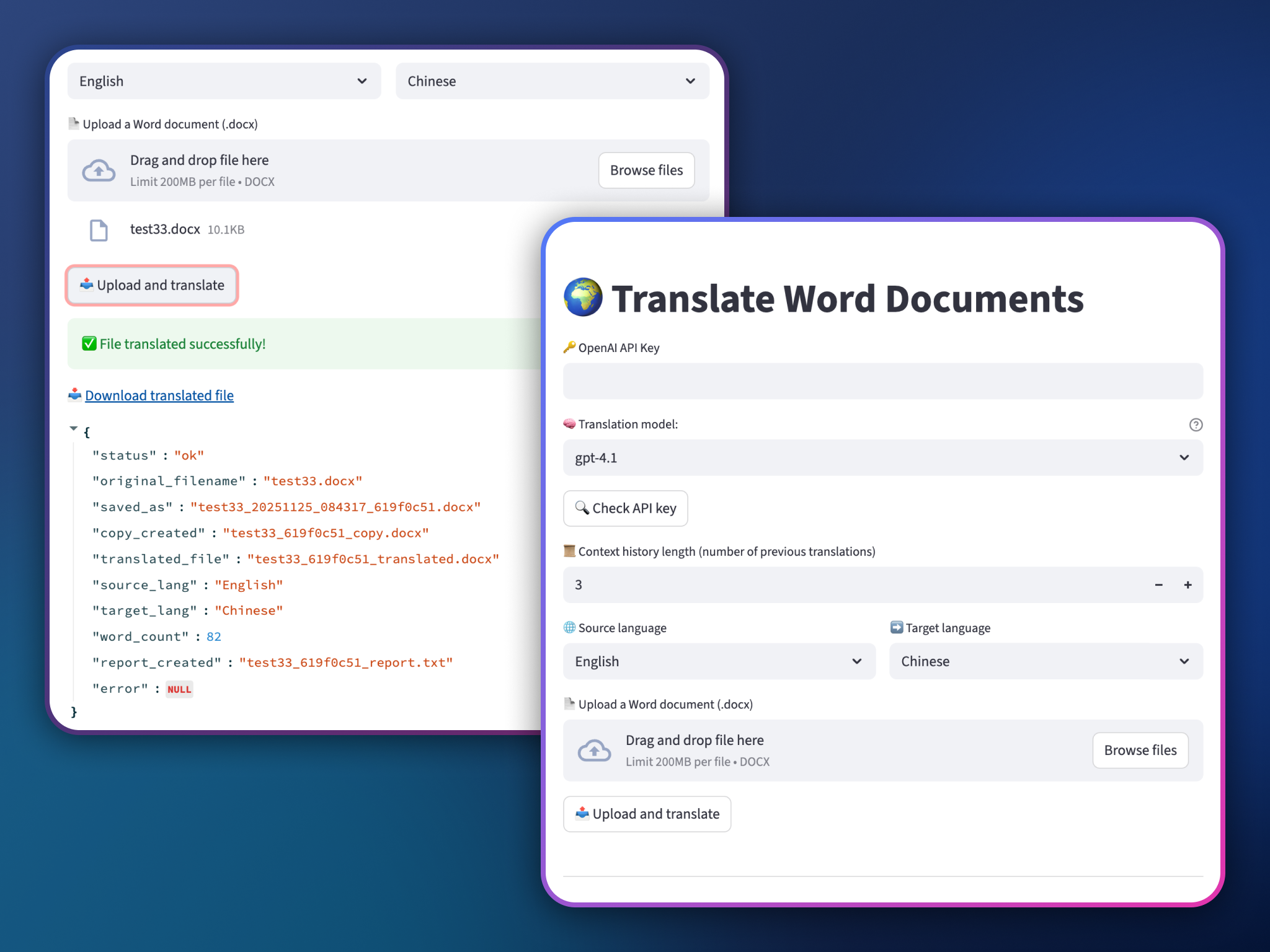 AI Translation Tool for Financial Documents